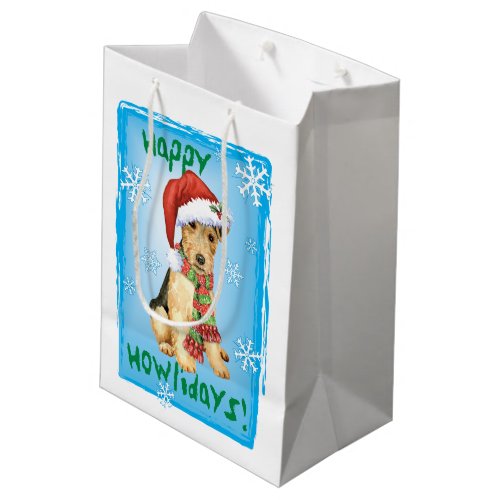 Christmas Lakeland Terrier Medium Gift Bag
