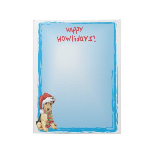 Christmas Lakeland Terrier Notepad