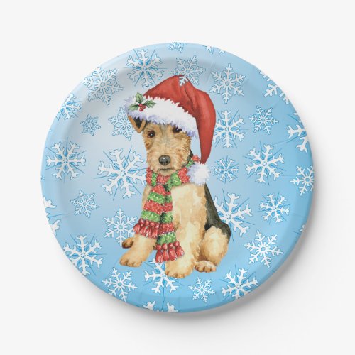 Christmas Lakeland Terrier Paper Plates