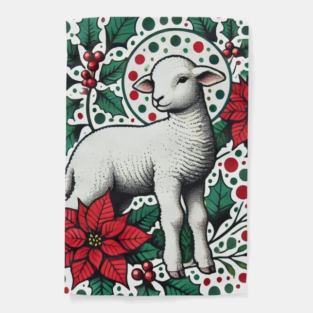 Christmas Lamb                                     Garden Flag (Front)