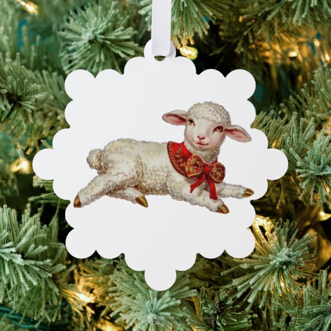 Christmas lamb ornament card (Insitu (Tree))
