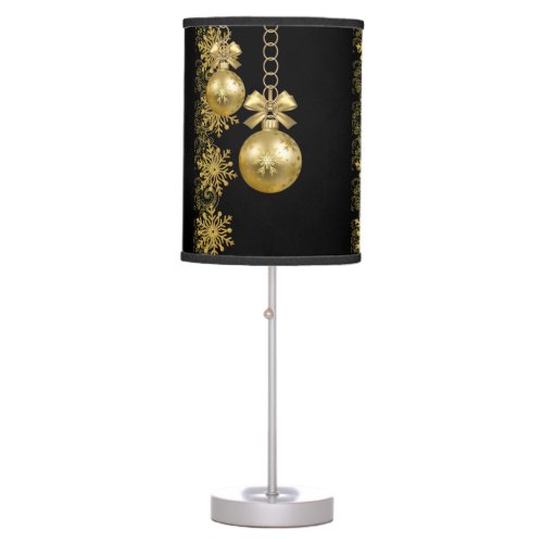 Christmas Lamp Gold Balls Table Lamp