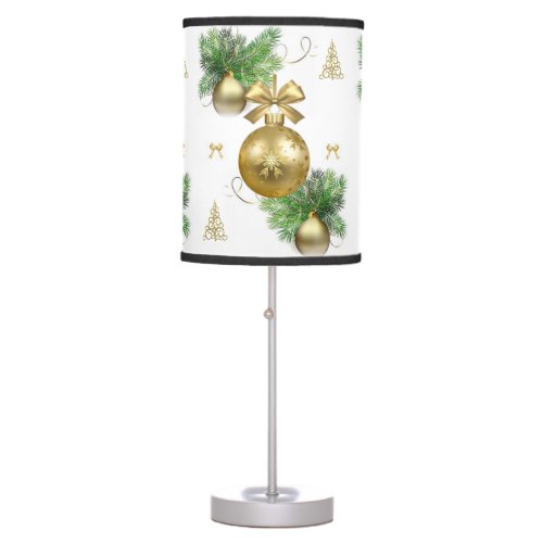 Christmas Lamp Gold Balls Table Lamp