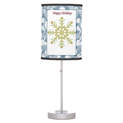 Christmas Lamp Happy Holidays Table Lamp