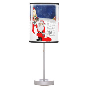 Christmas Lamp, Santa Table Lamp