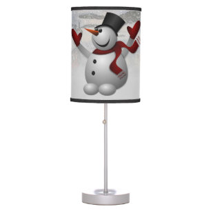 Christmas Lamp, Snowman Table Lamp