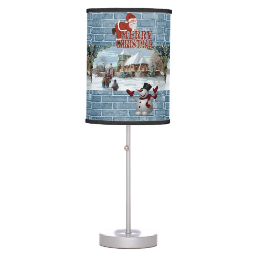 Christmas Lamp Snowman Table Lamp