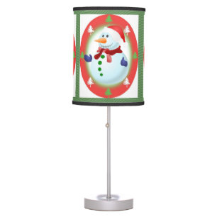 Christmas Lamp, Snowman Table Lamp