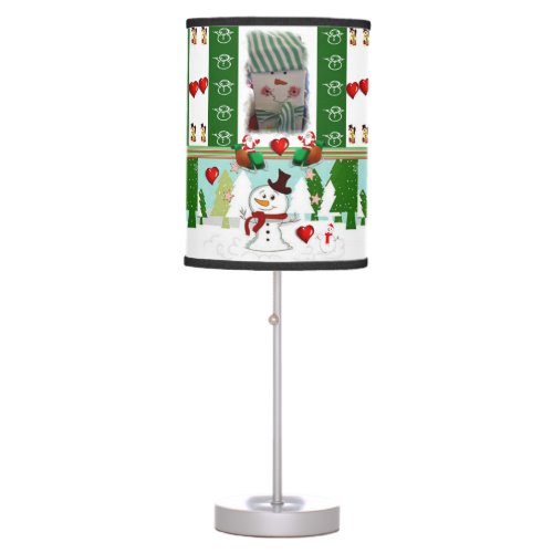 Christmas Lamp Snowman Table Lamp