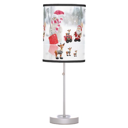 Christmas Lamp Snowman Table Lamp