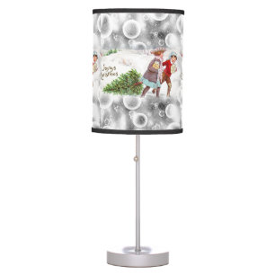 Christmas Lamp, Vintage Table Lamp