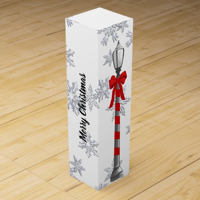 Christmas Lamppost Custom Wine Gift Wine Box (Front)