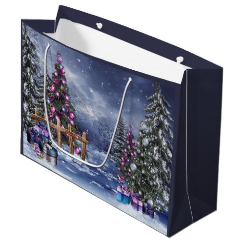 Christmas Landscape Large Gift Bag