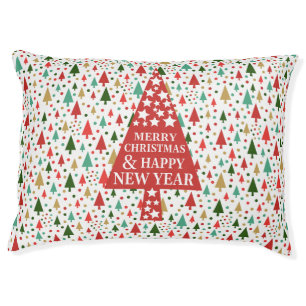 Christmas landscape tree pattern pet bed