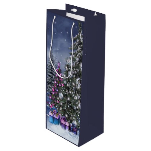 Christmas Landscape Wine Gift Bag