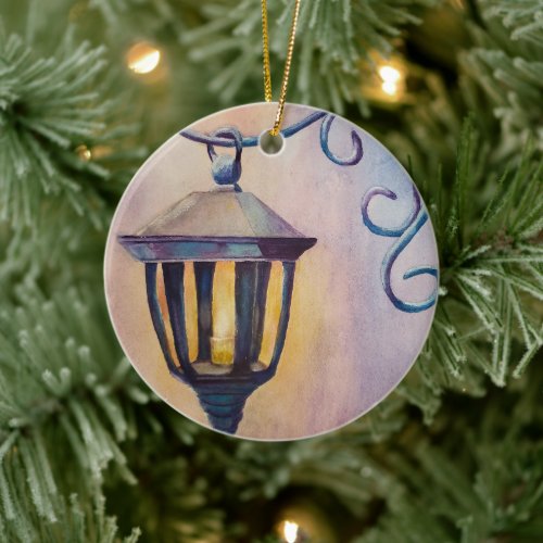 Christmas Lantern Ceramic Ornament