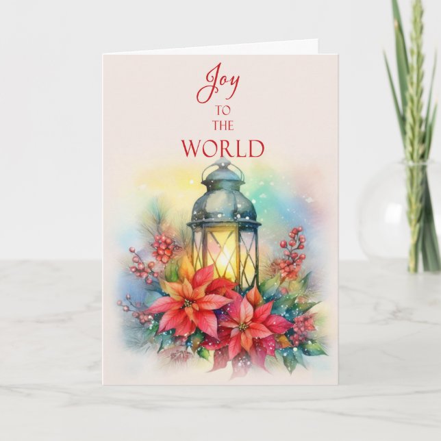 Christmas Lantern Greeting Card (Front)