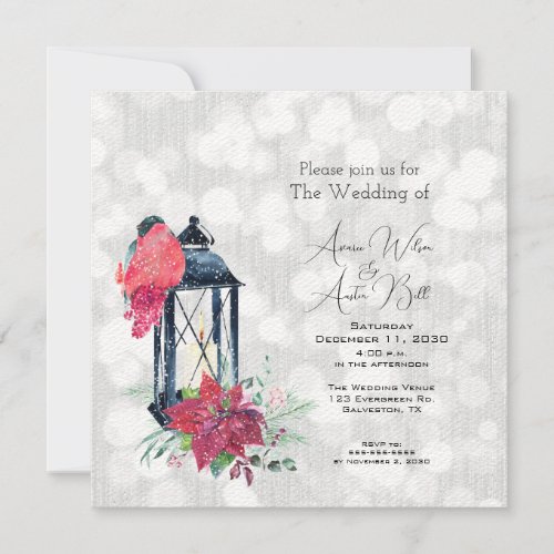 Christmas Lantern Sparkle Paper Wedding 