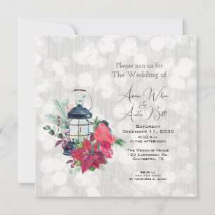 Christmas Lantern Sparkle Paper Wedding