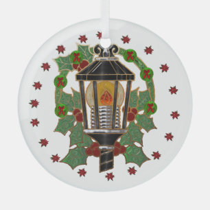 Christmas Lantern Stain Glass Ornament