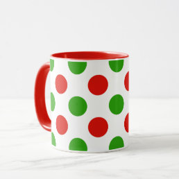 Christmas Large Polka Dot Pattern  Coffee Mug