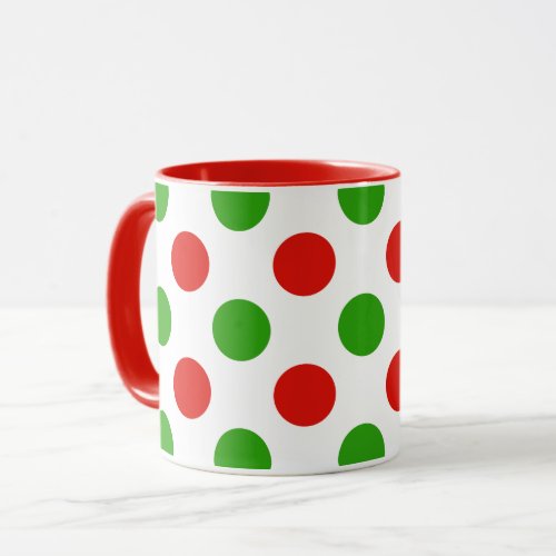 Christmas Large Polka Dot Pattern  Coffee Mug
