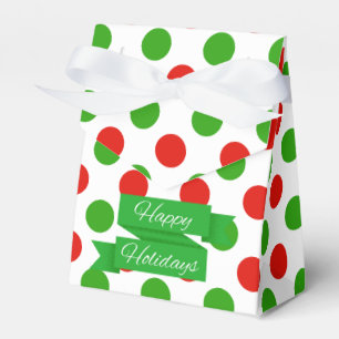 Christmas Large Polka Dot Pattern Favor Box