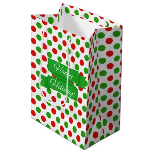 Christmas Large Polka Dot Pattern Gift Bag