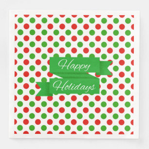 Christmas Large Polka Dot Pattern Paper Napkin