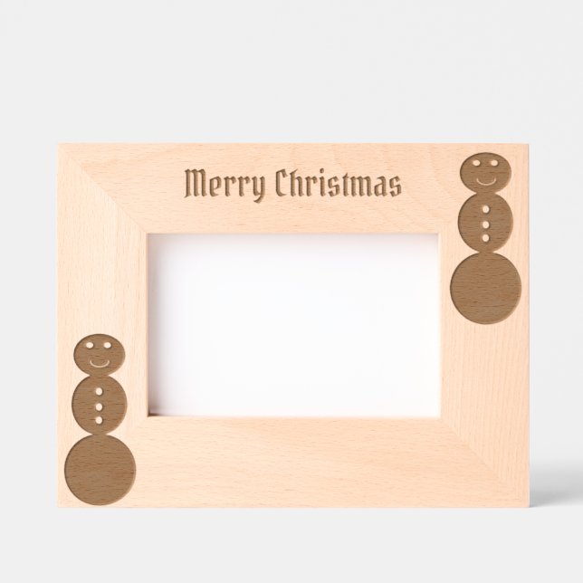 Christmas Laser Etched Picture Frame Engraved Frames (Front)