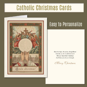 Christmas Latin Mass Angels Priest Hands Cards