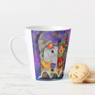 Christmas Latte Mug Gift Happy Gnomes Singing