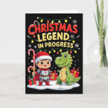 Christmas Legend In Progress Cute Holiday Knight A Card