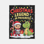 Christmas Legend In Progress Cute Holiday Knight A Fleece Blanket