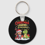 Christmas Legend In Progress Cute Holiday Knight A Keychain
