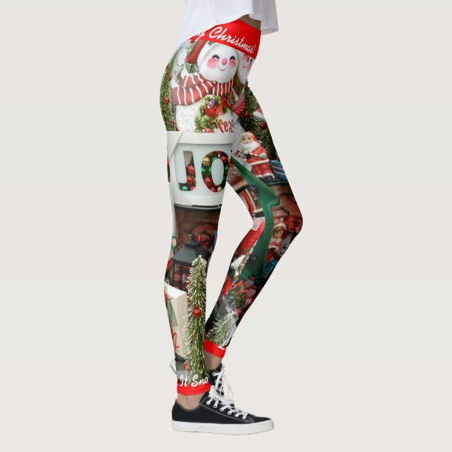 Christmas Leggings Personalize Let It Snow! S XL (Right)