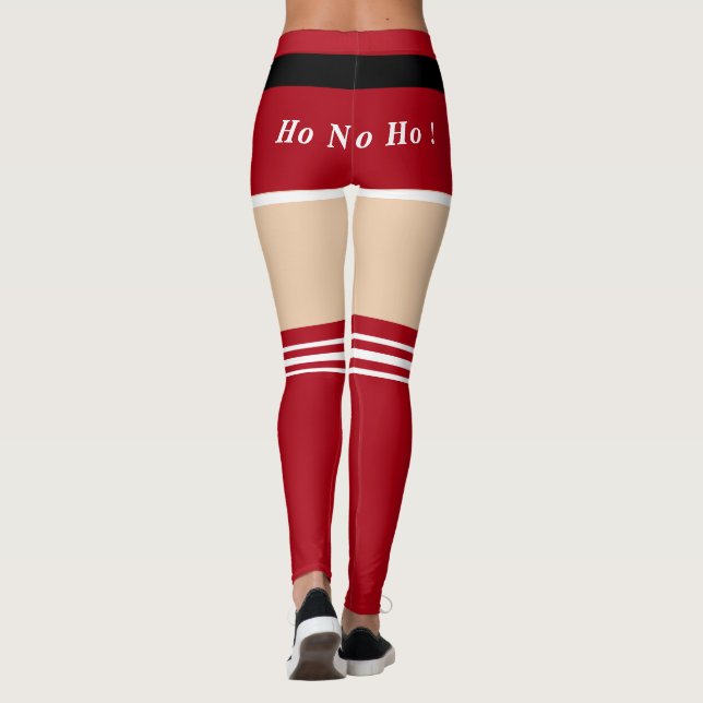 Christmas Leggings Santa Claus Design Funny (Back)