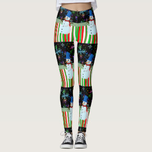 Christmas Leggings, Snowman Leggings