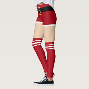Christmas Leggings with Funny Santa Design