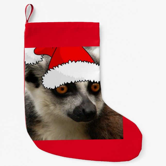 Christmas Lemur Small Christmas Stocking (Front)