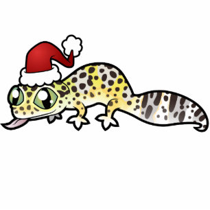 Christmas Leopard Gecko Statuette