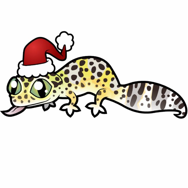 Christmas Leopard Gecko Statuette (Front)