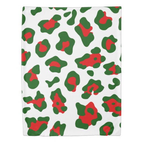 christmas leopard print  duvet cover