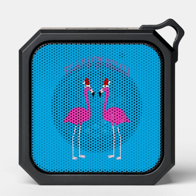Christmas Lesbian Flamingos Flamingo Belles Bluetooth Speaker (Front)