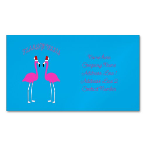 Christmas Lesbian Flamingos Flamingo Belles Custom Business Card Magnet