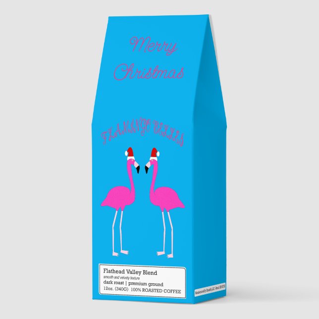 Christmas Lesbian Flamingos Flamingo Belles Custom Roasted Coffee (Front)
