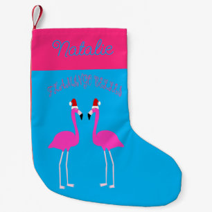 Christmas Lesbian Flamingos Flamingo Belles Custom Small Christmas Stocking