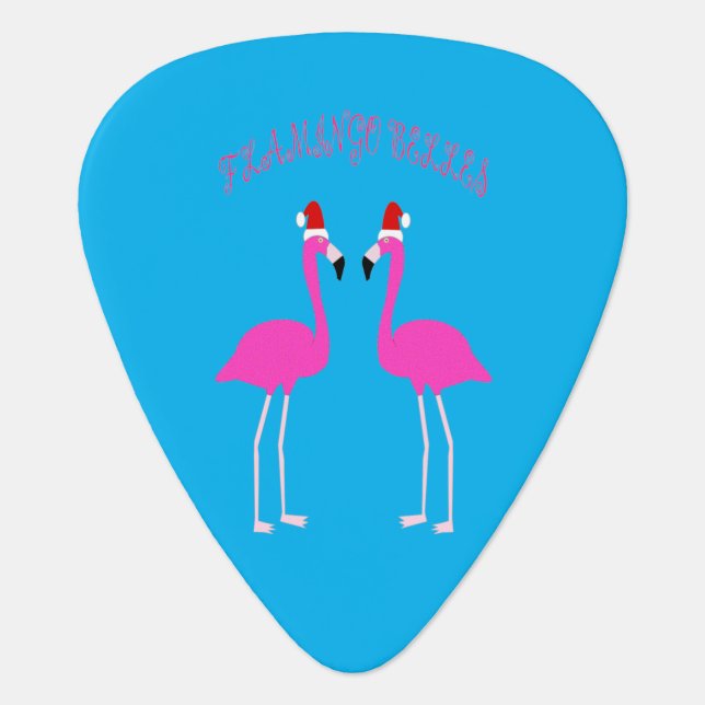 Christmas Lesbian Flamingos Flamingo Belles Guitar Pick (Front)