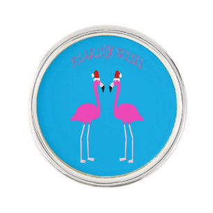 Christmas Lesbian Flamingos Flamingo Belles Lapel Pin
