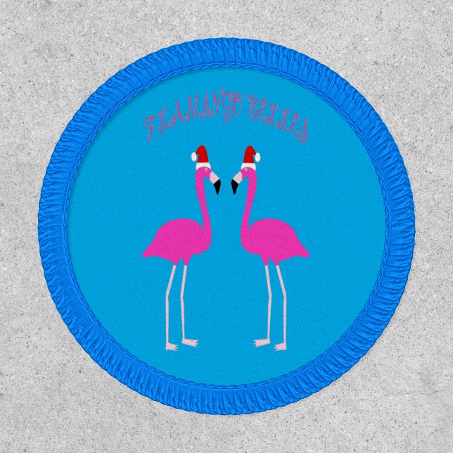 Christmas Lesbian Flamingos Flamingo Belles Patch (Front)